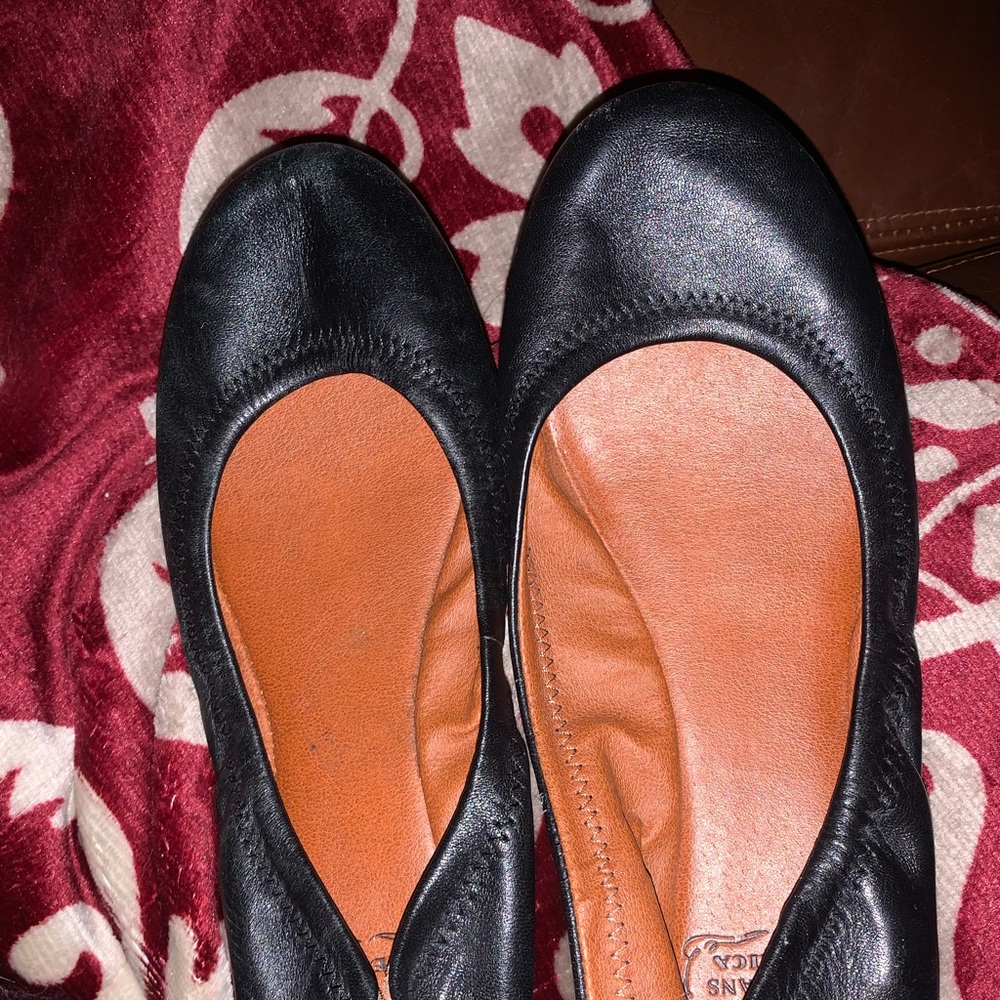 Lucky Brand black leather ballet flats